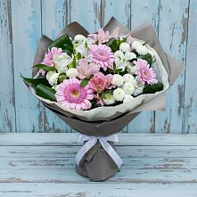 Букет цветов из:  Герберы, Альстромерии и Хризантемы #REPLACE_PRED# Мытищах