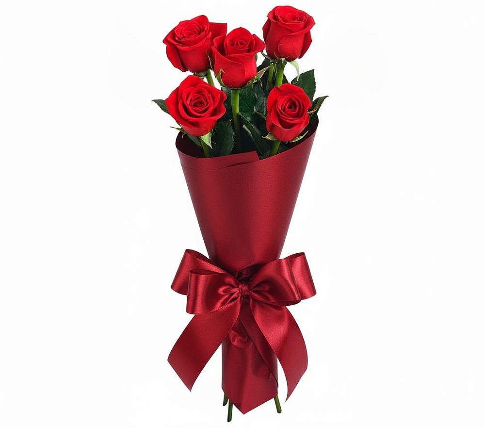 Букет 5 Красных роз Эдлесс Лав в Мытищах