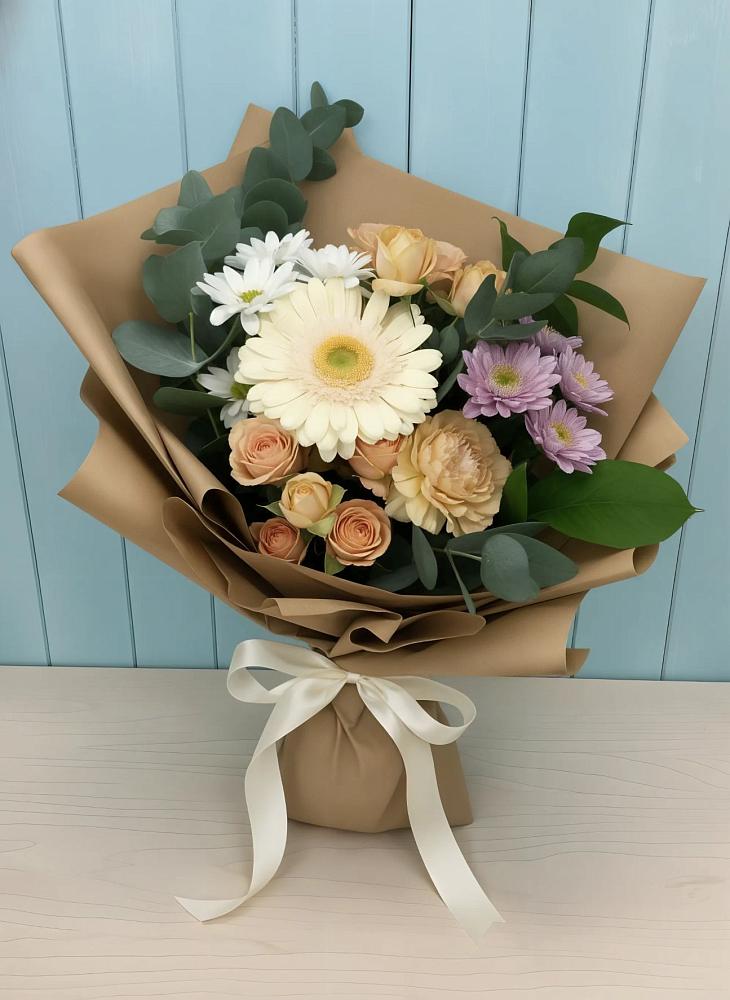 Букет цветов из: Герберы и Хризантемы в Мытищах