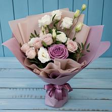Букет цветов из:  Розы и Лизиантусы в Мытищах
