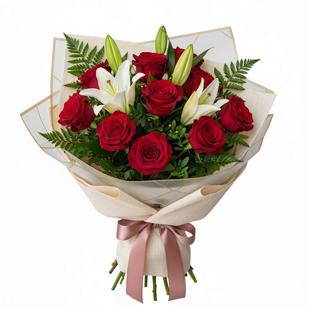 Букет цветов из: Лилии и Розы в Мытищах