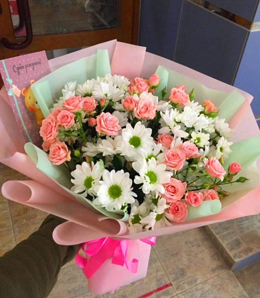 Букет цветов из: Розы и Хризантемы в Мытищах