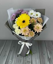 Букет цветов из:  Розы, Герберы и Хризантемы в Мытищах