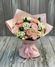 Букет цветов из:  Гвоздики, Розы и Хризантемы в Мытищах
