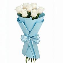 Букет 7 белых роз Проуд в Мытищах