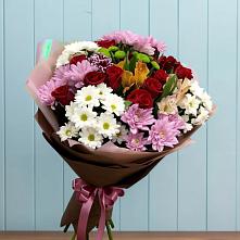 Букет цветов из:  Розы, Хризантемы и Альстромерии в Мытищах
