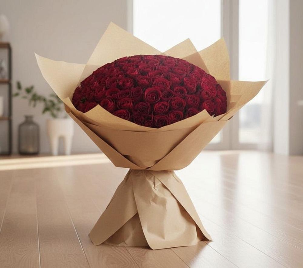 Букет 101 Красная роза в Мытищах