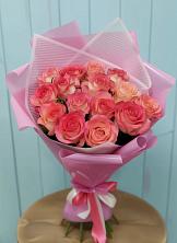 Букет 15 Розовых роз Равель в Мытищах