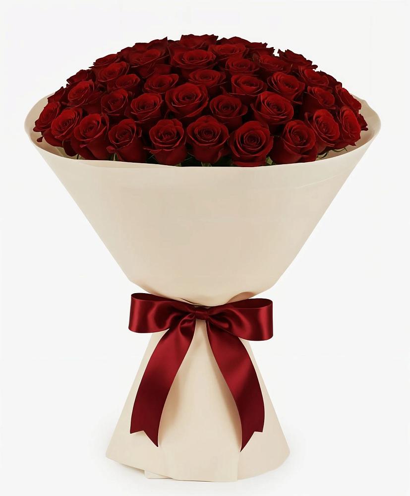 Букет 101 Бордовая роза Блэк Бакарра в Мытищах